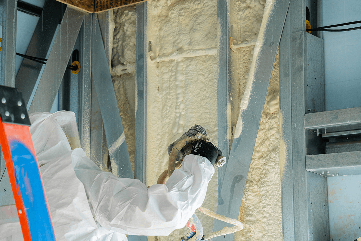 Spray Insulation Install