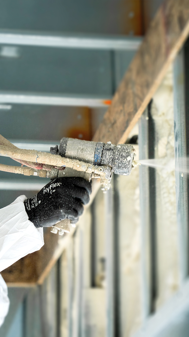 Insulation Spray Closeup